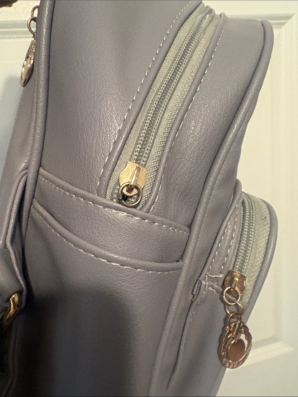 Quilted Mini Backpack - Gray - Picture 4 of 4